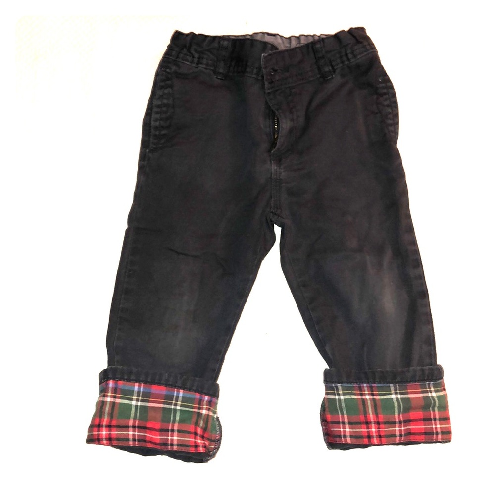 Carter’s navy pants with plaid cuff